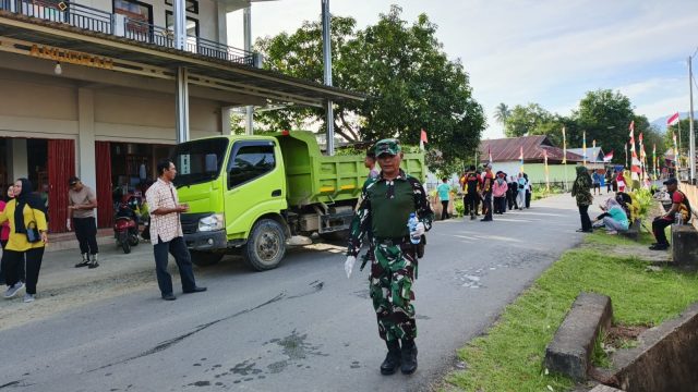 Pemerintah Kecamatan Obi Gelar Germas dan Bakti Sosial Desa Merah Putih
